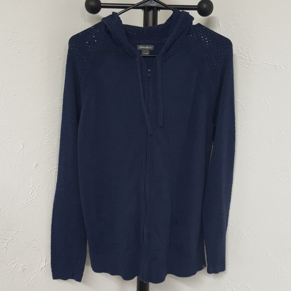 Eddie Bauer Navy Hoodie Sweater Extra Large